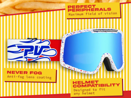 Pit Viper The Merika French Fry Goggle Blue Lens Large