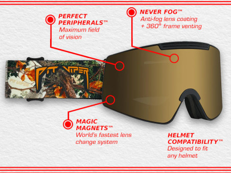 Pit Viper The Snowmachine Proform Goggle Red Lens
