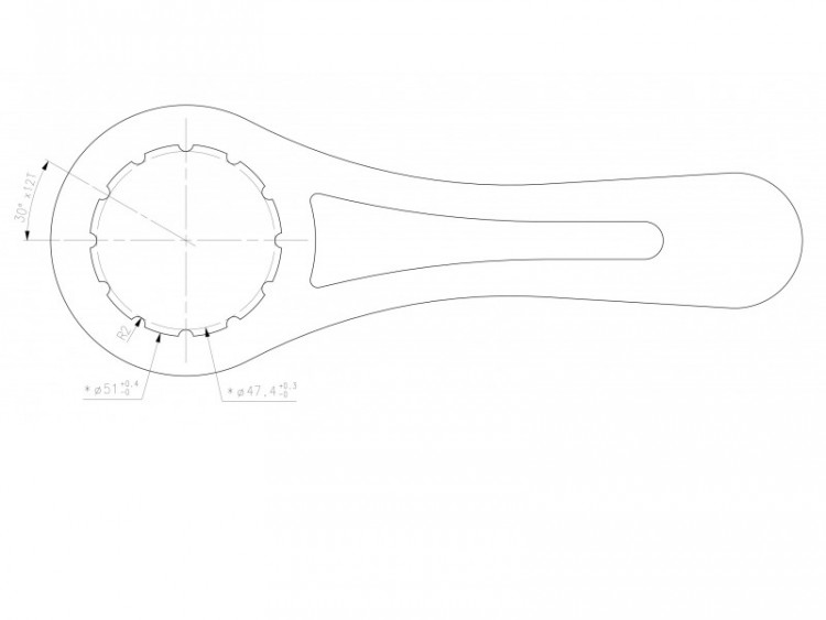 BLACK PEAK T30 BOTTOM BRACKET WRENCH