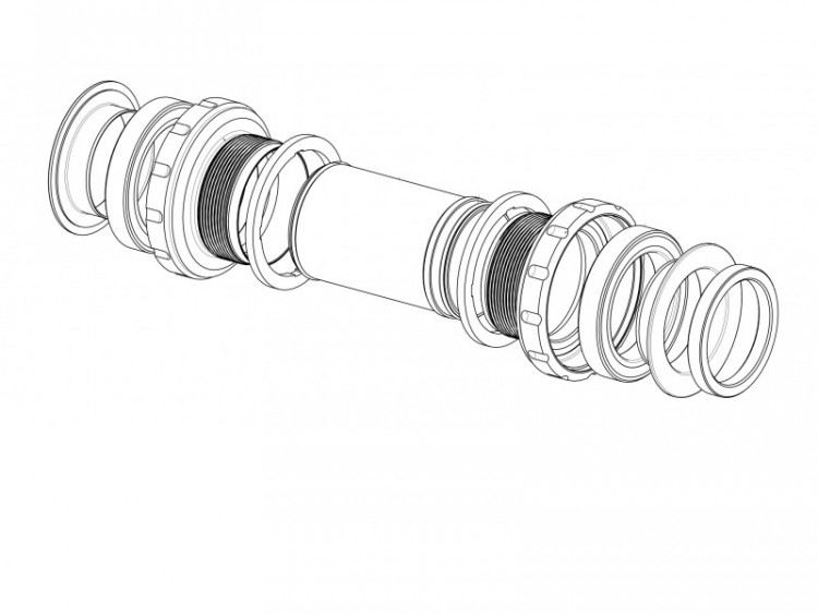 BLACK PEAK BOTTOM BRACKET BSA SRAM DUB Ø28.99