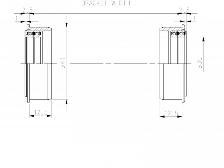 BLACK PEAK BOTTOM BRACKET BB92 CINCH Ø30